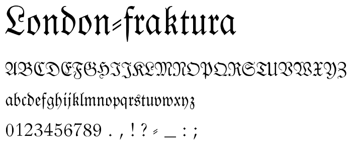 London Fraktura font