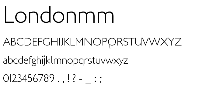 LondonMM font