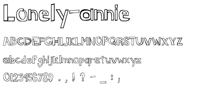 Lonely Annie font