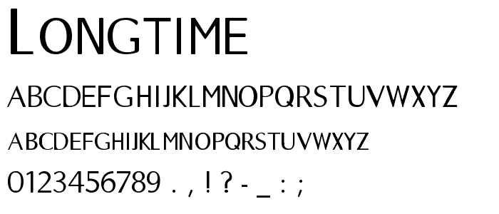 LongTime font