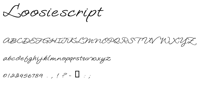 LoosieScript font