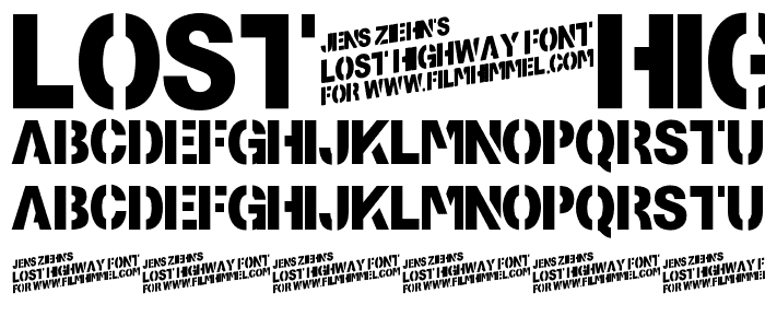 Lost Highway font
