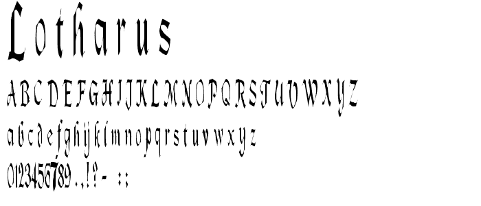 Lotharus font