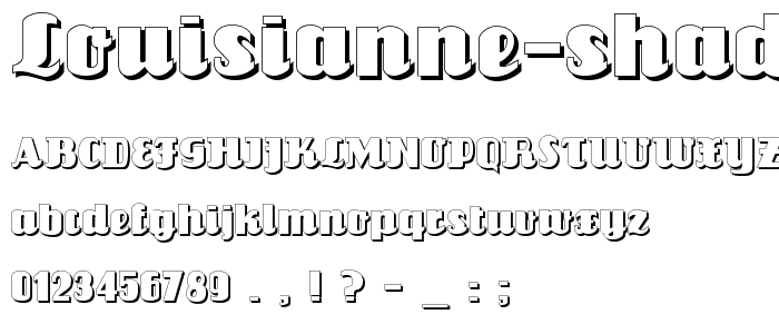 Louisianne Shadow Black font