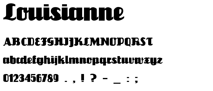 Louisianne font