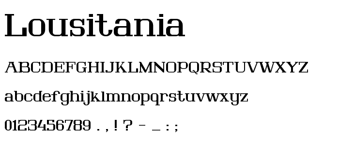 Lousitania font