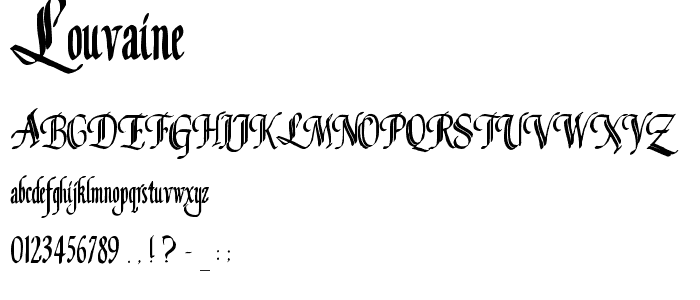 Louvaine font