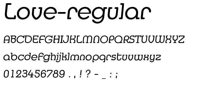 Love Regular font