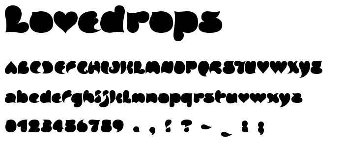 Lovedrops font