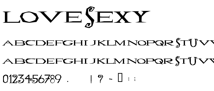 Lovesexy font