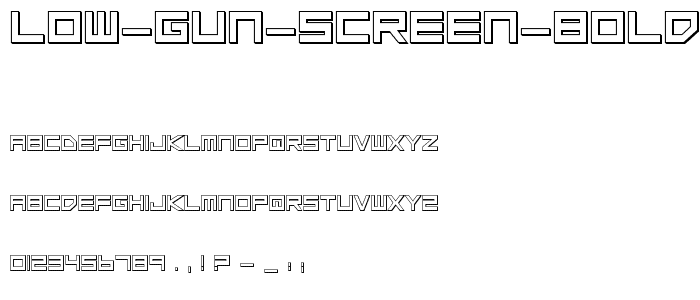Low Gun Screen Bold 3D font
