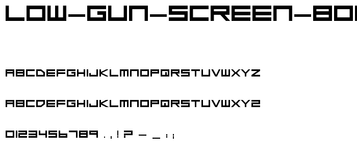 Low Gun Screen Bold Expanded font