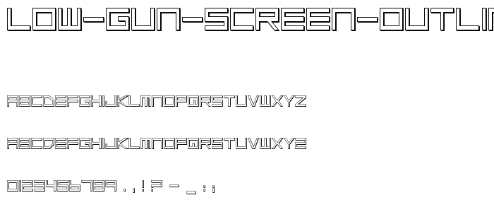 Low Gun Screen Outline font