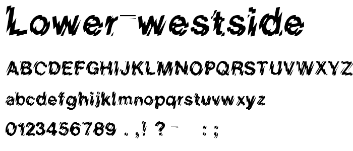 Lower-WestSide font