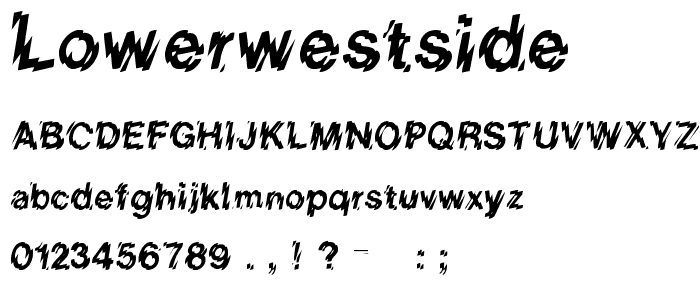 LowerWestSide font