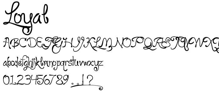 Loyal font