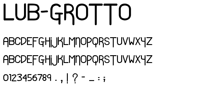 Lub Grotto font