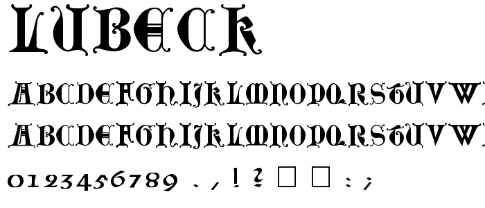 Lubeck font