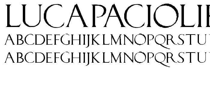 LucaPacioliRough font