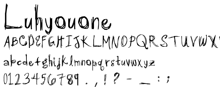 Luhyouone font