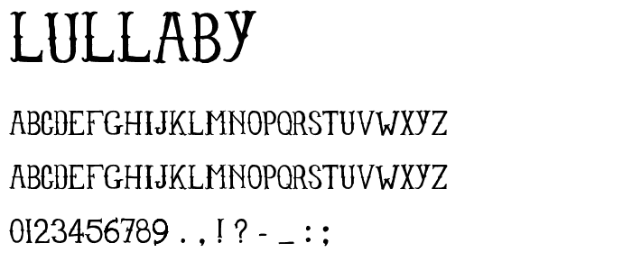 Lullaby font