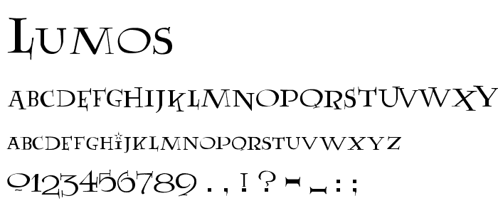 Lumos font