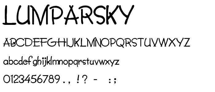 Lumparsky font