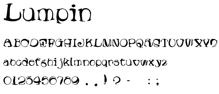 Lumpin font