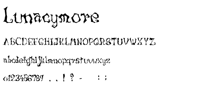 LunacyMore font