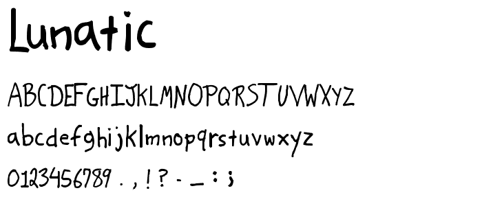 Lunatic font