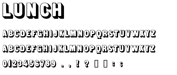 Lunch font