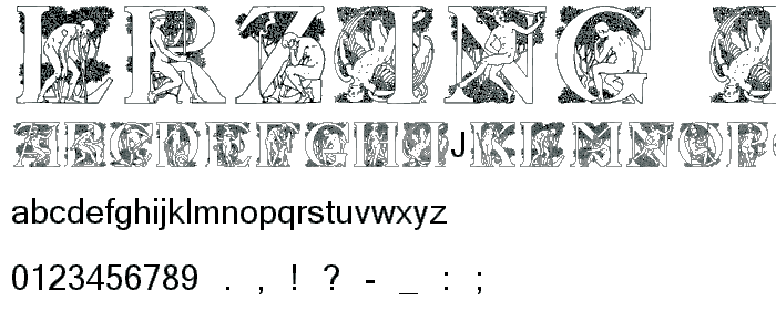 Lurzing Initials font