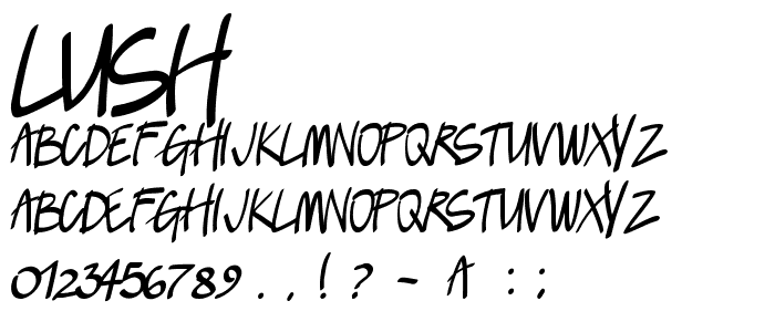 Lush font