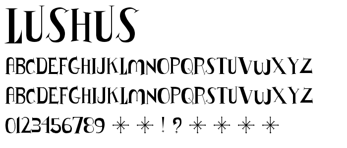 Lushus font