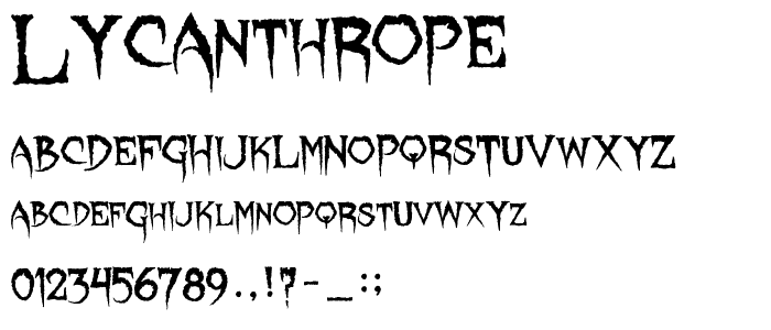 Lycanthrope font