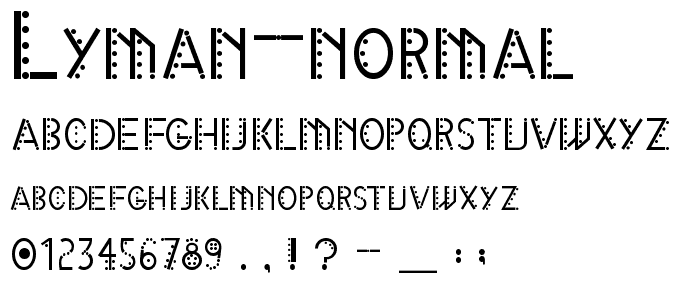 Lyman Normal font