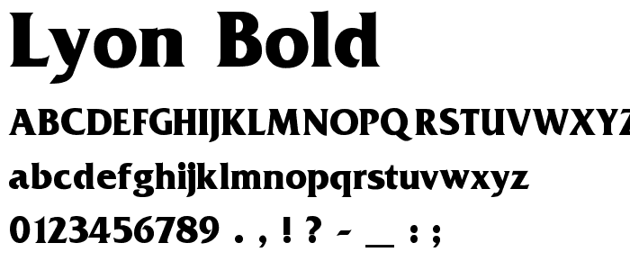 Lyon_Bold font