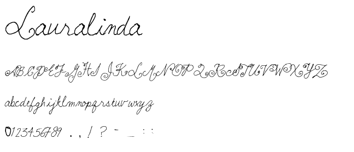 lauralinda font