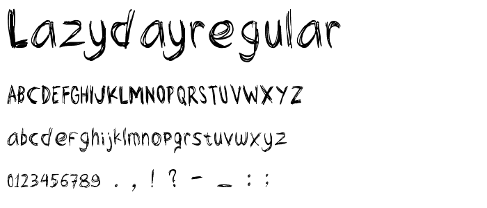 lazydayRegular font