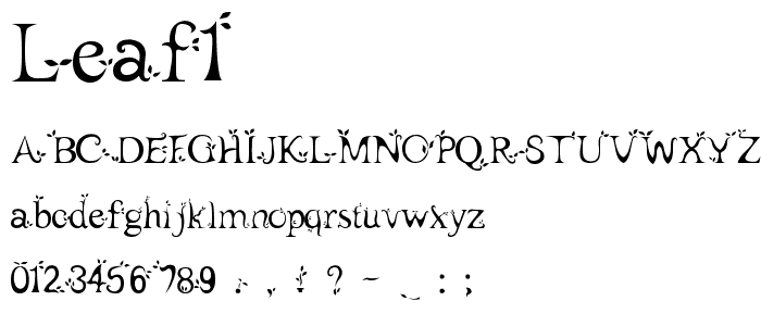 leaf1 font