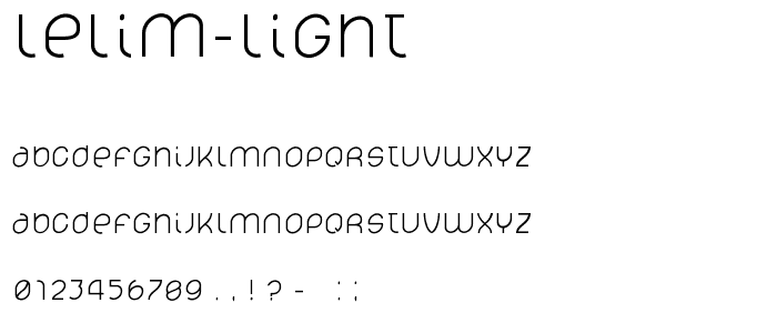 lelim Light font