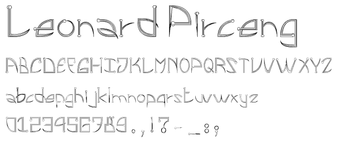 leonard_pirceng font