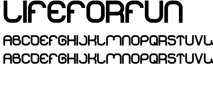 lifeforfun font