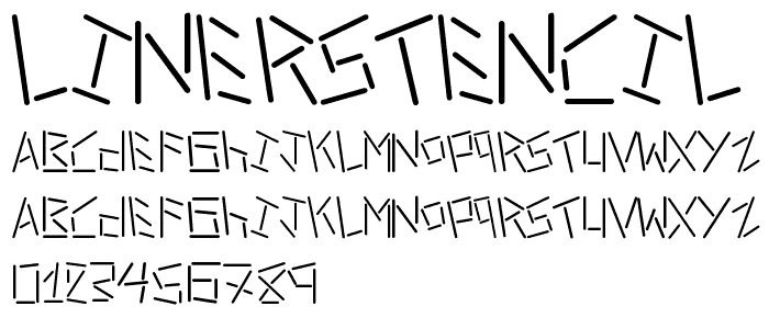 linerstencil font