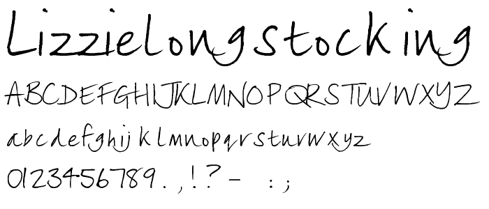 lizzielongstocking font