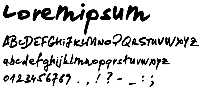 loremipsum font