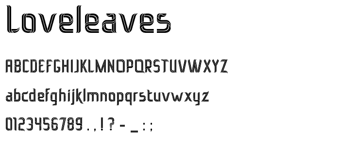 loveleaves font