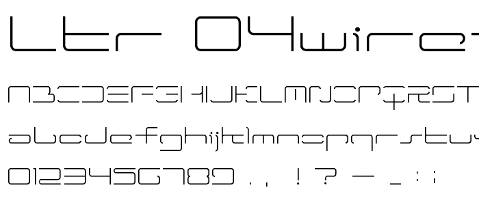 ltr-04:wireflame font