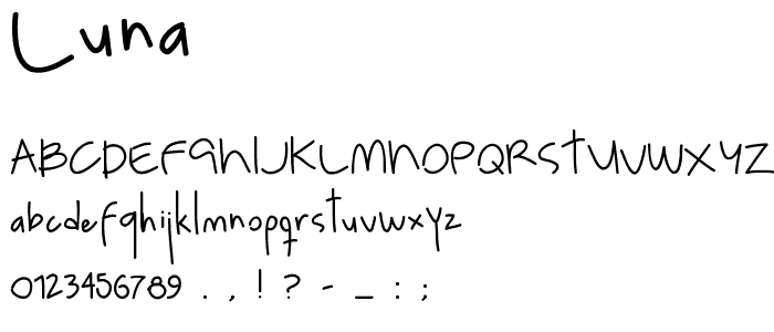 luna font