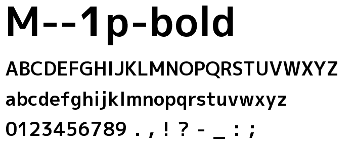 M 1p bold font